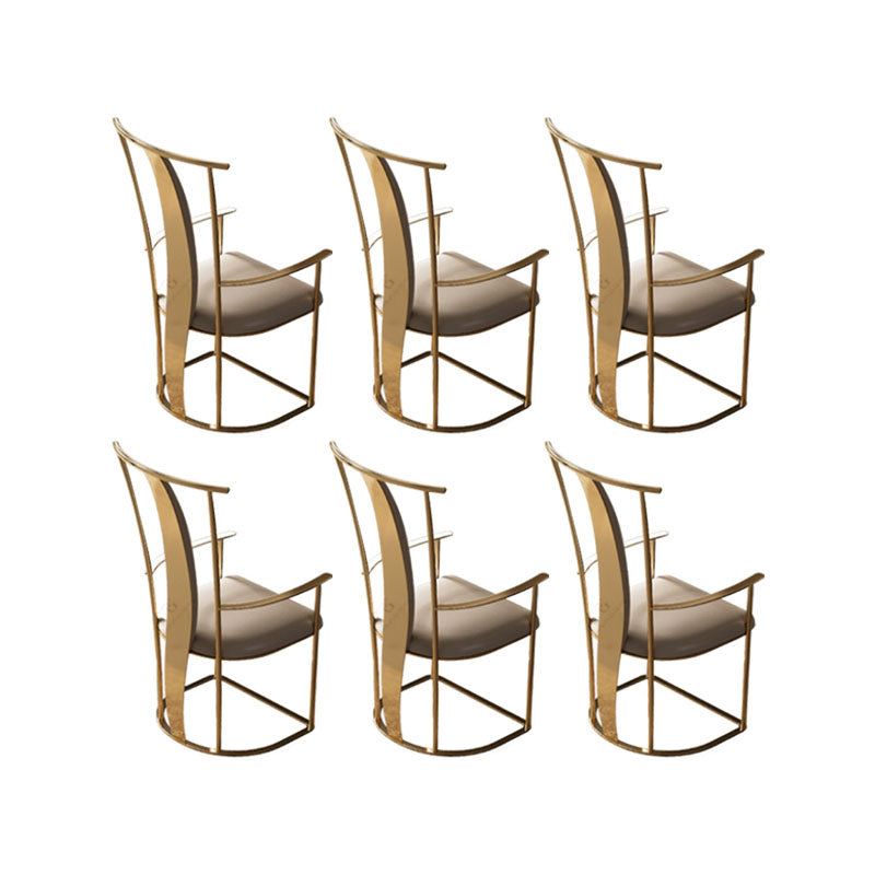 Polsterer Armstuhl Glamstil Metall Esszimmer für Esszimmer