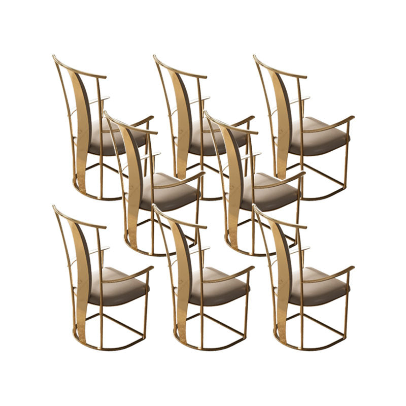 Polsterer Armstuhl Glamstil Metall Esszimmer für Esszimmer