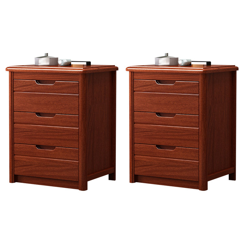 Modern Drawer Storage Accent Table Nightstand Antique Finish Nightstand Medium Wood 2 Piece Set Clearhalo 'Bedroom Furniture' 'furn' 'furn_night_stand' 'Furniture' 'night_stand' 'Nightstands' 7332118