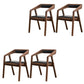 Contemporary Upholstered Arm Chair Home Walnut Wood Dining Chair 4 Piece Set Clearhalo 'Dining Chairs' 'Dining Tables & Seating' 'dining_chair' 'furn' 'furn_dining_chair' 'Furniture' 'Kitchen & Dining Furniture' 7332287