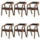 Contemporary Upholstered Arm Chair Home Walnut Wood Dining Chair 6 Piece Set Clearhalo 'Dining Chairs' 'Dining Tables & Seating' 'dining_chair' 'furn' 'furn_dining_chair' 'Furniture' 'Kitchen & Dining Furniture' 7332289
