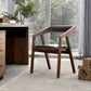 Contemporary Upholstered Arm Chair Home Walnut Wood Dining Chair Clearhalo 'Dining Chairs' 'Dining Tables & Seating' 'dining_chair' 'furn' 'furn_dining_chair' 'Furniture' 'Kitchen & Dining Furniture' 7332290