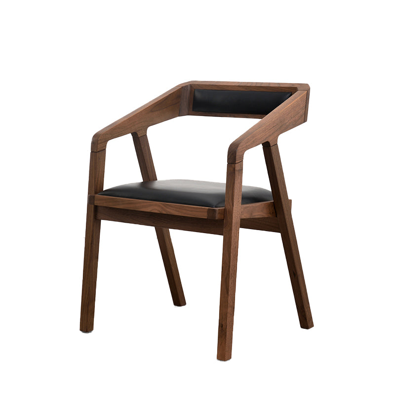 Contemporary Upholstered Arm Chair Home Walnut Wood Dining Chair 1 Piece Clearhalo 'Dining Chairs' 'Dining Tables & Seating' 'dining_chair' 'furn' 'furn_dining_chair' 'Furniture' 'Kitchen & Dining Furniture' 7332293