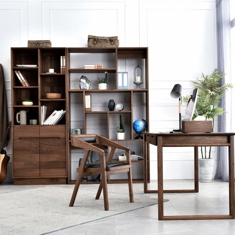 Contemporary Upholstered Arm Chair Home Walnut Wood Dining Chair Clearhalo 'Dining Chairs' 'Dining Tables & Seating' 'dining_chair' 'furn' 'furn_dining_chair' 'Furniture' 'Kitchen & Dining Furniture' 7332298