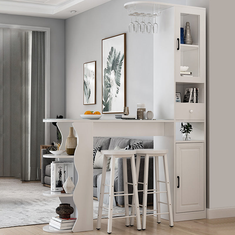 Modern Style Wood Bar Dining Table Rectangle Bar Table for Kitchen White Without Chairs Clearhalo 'Bar Furniture' 'Bar Tables' 'bar_tables' 'furn' 'furn_bar_tables' 'Furniture' 'Kitchen & Dining Furniture' 7332358