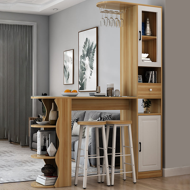 Modern Style Wood Bar Dining Table Rectangle Bar Table for Kitchen Clearhalo 'Bar Furniture' 'Bar Tables' 'bar_tables' 'furn' 'furn_bar_tables' 'Furniture' 'Kitchen & Dining Furniture' 7332370