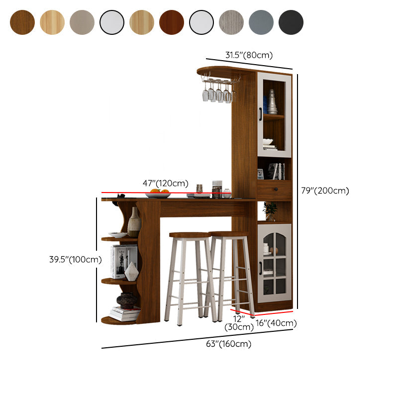 Modern Style Wood Bar Dining Table Rectangle Bar Table for Kitchen Clearhalo 'Bar Furniture' 'Bar Tables' 'bar_tables' 'furn' 'furn_bar_tables' 'Furniture' 'Kitchen & Dining Furniture' 7332373