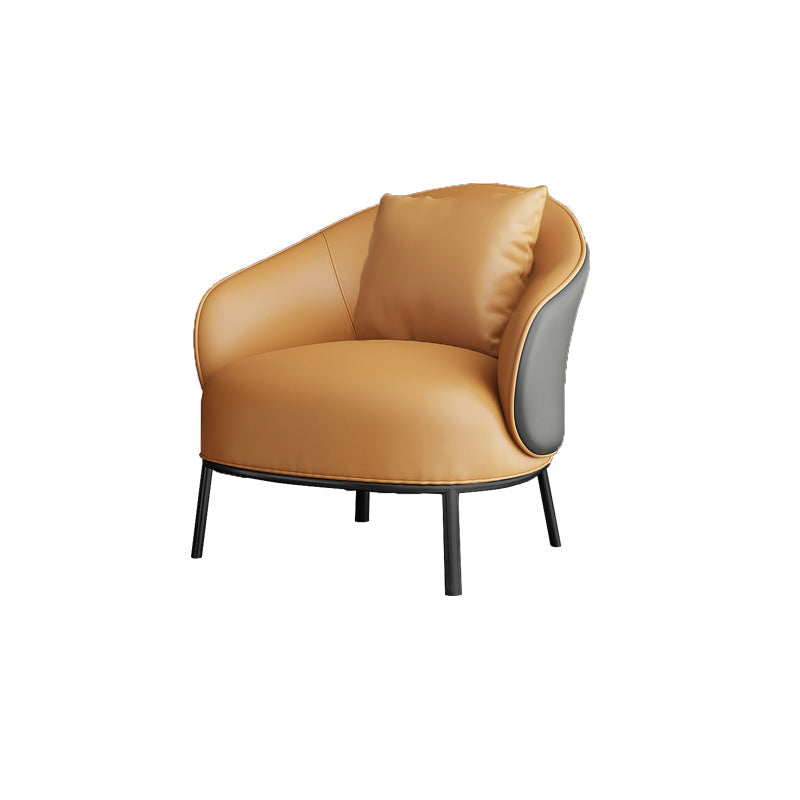 Solid Wood Lounge Chair Water Resistant Side Chair with Metal Legs Orange 1 Piece Clearhalo 'Accent Chairs' 'accent_chairs' 'Chairs & Seating' 'furn' 'furn_accent_chairs' 'Furniture' 'Living Room Furniture' 7332515