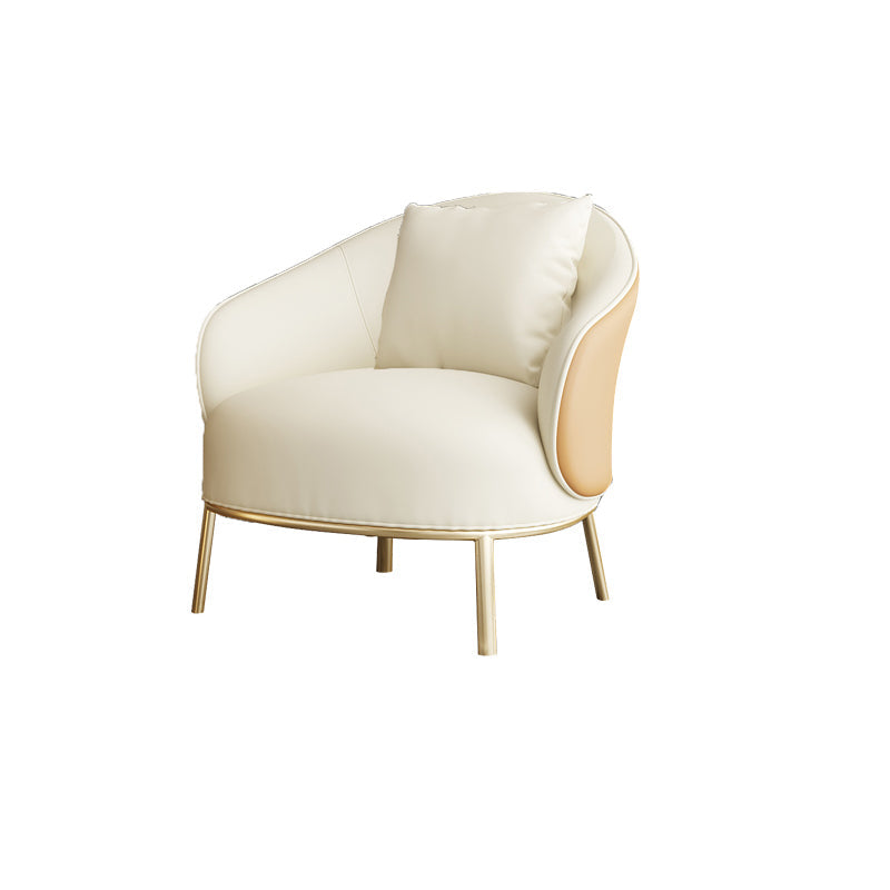 Solid Wood Lounge Chair Water Resistant Side Chair with Metal Legs Orange White 1 Piece Clearhalo 'Accent Chairs' 'accent_chairs' 'Chairs & Seating' 'furn' 'furn_accent_chairs' 'Furniture' 'Living Room Furniture' 7332519