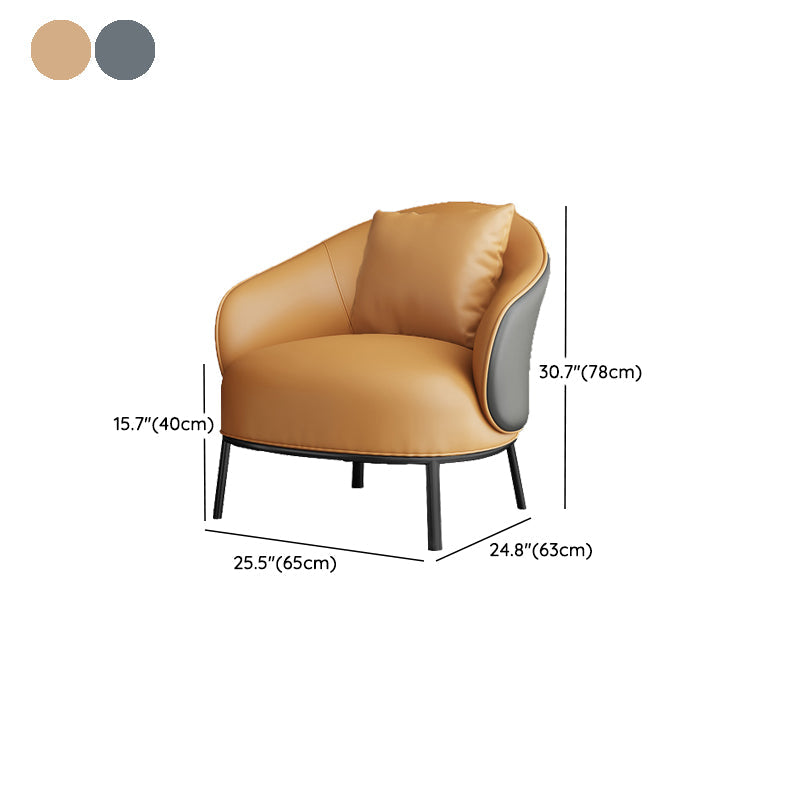 Solid Wood Lounge Chair Water Resistant Side Chair with Metal Legs Clearhalo 'Accent Chairs' 'accent_chairs' 'Chairs & Seating' 'furn' 'furn_accent_chairs' 'Furniture' 'Living Room Furniture' 7332533