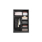 Modern Artificial Wood Wardrobe Armoire Freestanding Wardrobe in Black