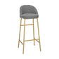 Bucket Bar Stools Metal Low Back Dining Stools with Metal Base Clearhalo 'Bar Furniture' 'Bar Stools' 'bar_stools' 'furn' 'furn_bar_stools' 'Furniture' 'Kitchen & Dining Furniture' 7332961