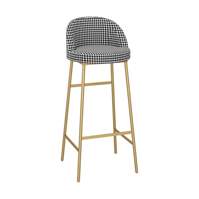 Bucket Bar Stools Metal Low Back Dining Stools with Metal Base Clearhalo 'Bar Furniture' 'Bar Stools' 'bar_stools' 'furn' 'furn_bar_stools' 'Furniture' 'Kitchen & Dining Furniture' 7332961
