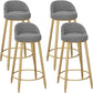Bucket Bar Stools Metal Low Back Dining Stools with Metal Base Houndstooth pattern Gold 4 Piece Set Clearhalo 'Bar Furniture' 'Bar Stools' 'bar_stools' 'furn' 'furn_bar_stools' 'Furniture' 'Kitchen & Dining Furniture' 7332963