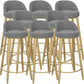 Bucket Bar Stools Metal Low Back Dining Stools with Metal Base Houndstooth pattern Gold 8 Piece Set Clearhalo 'Bar Furniture' 'Bar Stools' 'bar_stools' 'furn' 'furn_bar_stools' 'Furniture' 'Kitchen & Dining Furniture' 7332968