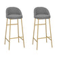 Bucket Bar Stools Metal Low Back Dining Stools with Metal Base Black Houndstooth Gold 2 Piece Set Clearhalo 'Bar Furniture' 'Bar Stools' 'bar_stools' 'furn' 'furn_bar_stools' 'Furniture' 'Kitchen & Dining Furniture' 7332975