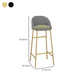 Bucket Bar Stools Metal Low Back Dining Stools with Metal Base Clearhalo 'Bar Furniture' 'Bar Stools' 'bar_stools' 'furn' 'furn_bar_stools' 'Furniture' 'Kitchen & Dining Furniture' 7332980