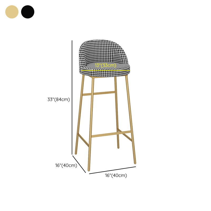 Bucket Bar Stools Metal Low Back Dining Stools with Metal Base Clearhalo 'Bar Furniture' 'Bar Stools' 'bar_stools' 'furn' 'furn_bar_stools' 'Furniture' 'Kitchen & Dining Furniture' 7332980