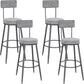 Low Back Bar Stools Glam Armless Dining Stools with Metal Base Black 4 Piece Set Clearhalo 'Bar Furniture' 'Bar Stools' 'bar_stools' 'furn' 'furn_bar_stools' 'Furniture' 'Kitchen & Dining Furniture' 7332983