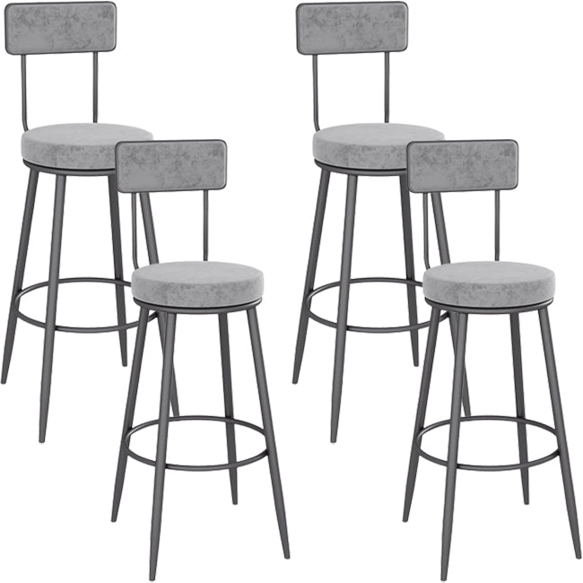 Low Back Bar Stools Glam Armless Dining Stools with Metal Base Black 4 Piece Set Clearhalo 'Bar Furniture' 'Bar Stools' 'bar_stools' 'furn' 'furn_bar_stools' 'Furniture' 'Kitchen & Dining Furniture' 7332983