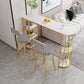 Low Back Bar Stools Glam Armless Dining Stools with Metal Base Clearhalo 'Bar Furniture' 'Bar Stools' 'bar_stools' 'furn' 'furn_bar_stools' 'Furniture' 'Kitchen & Dining Furniture' 7332984