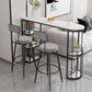 Low Back Bar Stools Glam Armless Dining Stools with Metal Base Clearhalo 'Bar Furniture' 'Bar Stools' 'bar_stools' 'furn' 'furn_bar_stools' 'Furniture' 'Kitchen & Dining Furniture' 7332985