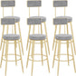 Low Back Bar Stools Glam Armless Dining Stools with Metal Base Gold 6 Piece Set Clearhalo 'Bar Furniture' 'Bar Stools' 'bar_stools' 'furn' 'furn_bar_stools' 'Furniture' 'Kitchen & Dining Furniture' 7332993