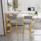 Low Back Bar Stools Glam Armless Dining Stools with Metal Base Clearhalo 'Bar Furniture' 'Bar Stools' 'bar_stools' 'furn' 'furn_bar_stools' 'Furniture' 'Kitchen & Dining Furniture' 7332996