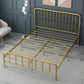 Glam Solid Color Open-Frame Bed Open-Frame Metal Bed with Custom Gold Legs