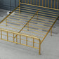 Glam Solid Color Open-Frame Bed Open-Frame Metal Bed with Custom Gold Legs