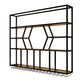 Modern Style Wine Rack Iron Wall Mounted Wine Holder Rack with Shelf