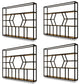 Modern Style Wine Rack Iron Wall Mounted Wine Holder Rack with Shelf