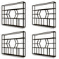 Modern Style Wine Rack Iron Wall Mounted Wine Holder Rack with Shelf
