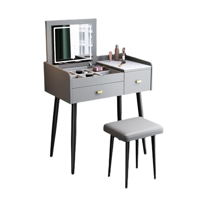 Consejo de tocador contemporáneo 2- Cajón de la pizarra Tope de maquillaje de la mesa de la pizarra