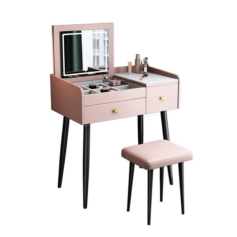 Consejo de tocador contemporáneo 2- Cajón de la pizarra Tope de maquillaje de la mesa de la pizarra