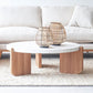 Round Terrazzo Coffee Table Minimalist Wooden 3 Legs Cocktail Table Clearhalo 'Coffee & Accent Tables' 'Coffee Tables' 'coffee_tables' 'furn' 'furn_coffee_tables' 'Furniture' 'Living Room Furniture' 7333530