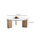 Round Terrazzo Coffee Table Minimalist Wooden 3 Legs Cocktail Table Clearhalo 'Coffee & Accent Tables' 'Coffee Tables' 'coffee_tables' 'furn' 'furn_coffee_tables' 'Furniture' 'Living Room Furniture' 7333535