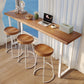 Juego de mesa de bar rectangular moderno, mesa de bar y taburetes de madera maciza de 1/4 Uds.