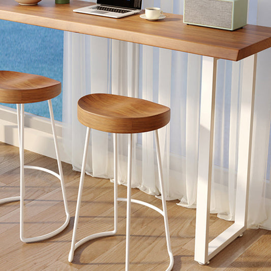 Modern Rectangle Bar Table Set 1/4 Pcs Solid Wood Bar Table and Stools