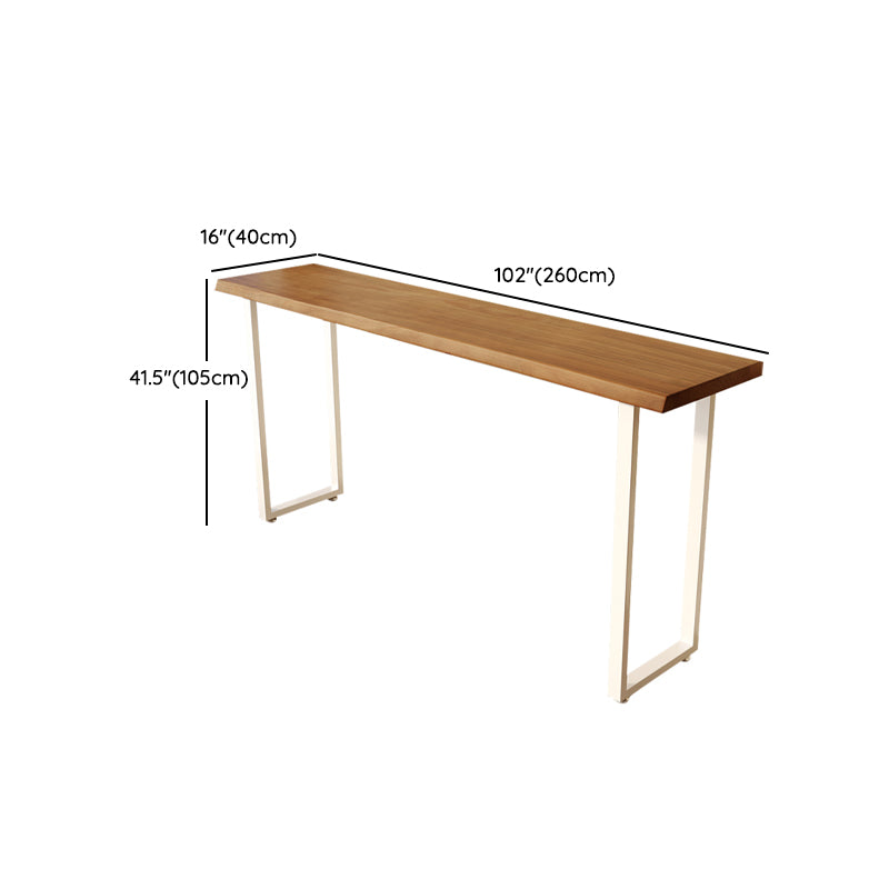 Juego de mesa de bar rectangular moderno, mesa de bar y taburetes de madera maciza de 1/4 Uds.