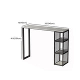 Rectangle Bar Pub Table Set 1/3 Pcs Black Iron Frame Bar Table and Upholstered Stools Clearhalo 'Bar Furniture' 'furn' 'furn_home_bar_bar_sets' 'Furniture' 'Home Bars & Bar Sets' 'home_bar_bar_sets' 'Kitchen & Dining Furniture' 7333617