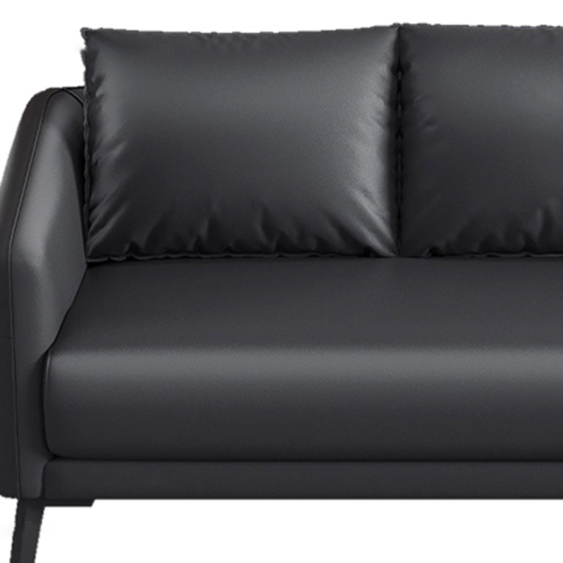 Canapé moderne à 3 places moderne du milieu du siècle canapé de bras carré en cuir avec rangement