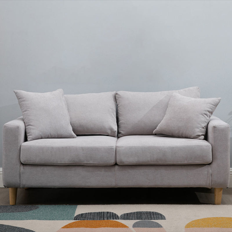 Loose Back Square Arm Sofa 2-Sitzer Stoffkissen Liebesseat mit Lagerung