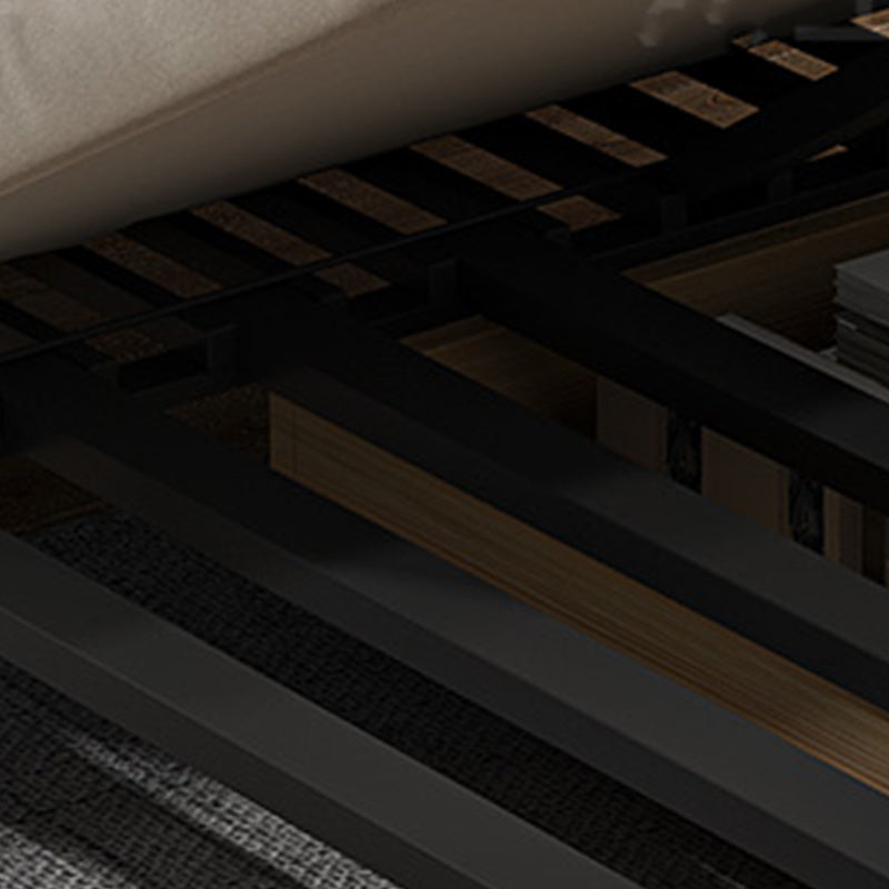 Scandinavian Beige Futon Sleeper Sofa Armless Futon and Mattress Clearhalo 'furn' 'furn_futons' 'Furniture' 'Futons & Daybeds' 'Futons' 'Living Room Furniture' 7333736