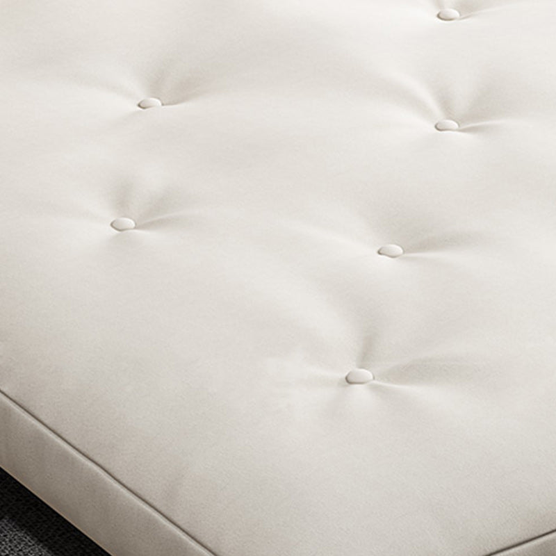 Scandinavian Beige Futon Sleeper Sofa Armless Futon and Mattress Clearhalo 'furn' 'furn_futons' 'Furniture' 'Futons & Daybeds' 'Futons' 'Living Room Furniture' 7333738