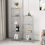 Contemporary Closed Back Cube Bookshelf Acrylic Bookcase for Home Office