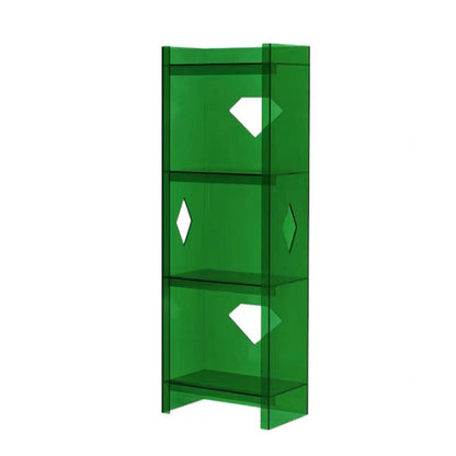 Eigentijdse gesloten achterste kubus boekenplank acryl boekenkast voor thuiskantoor