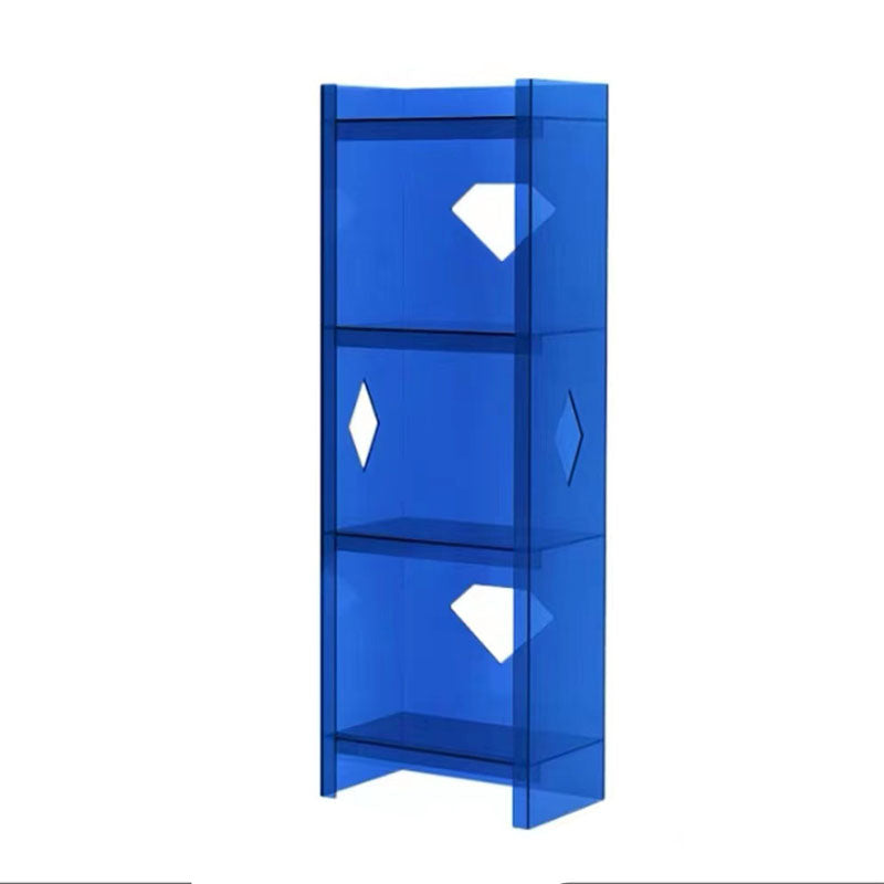 Eigentijdse gesloten achterste kubus boekenplank acryl boekenkast voor thuiskantoor