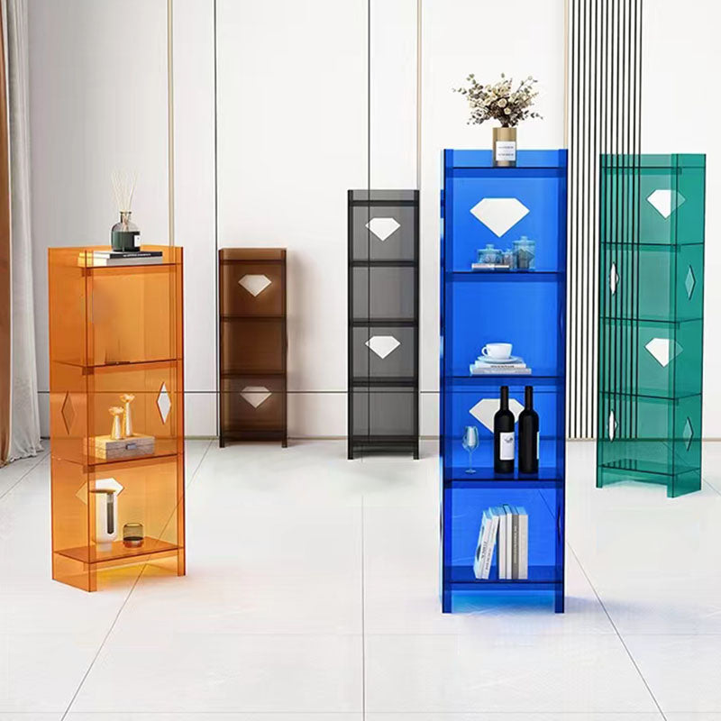 Eigentijdse gesloten achterste kubus boekenplank acryl boekenkast voor thuiskantoor
