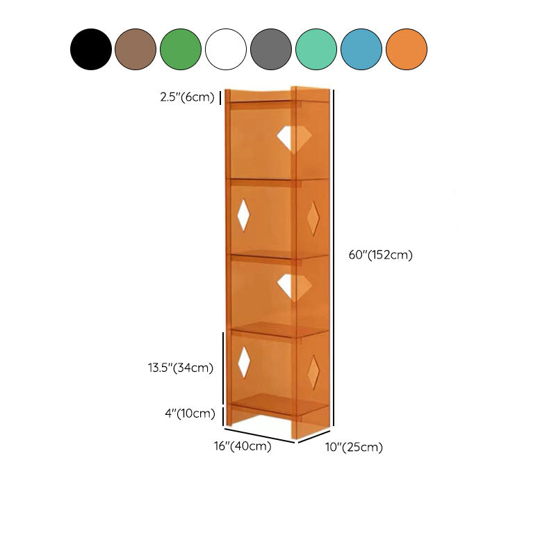 Eigentijdse gesloten achterste kubus boekenplank acryl boekenkast voor thuiskantoor